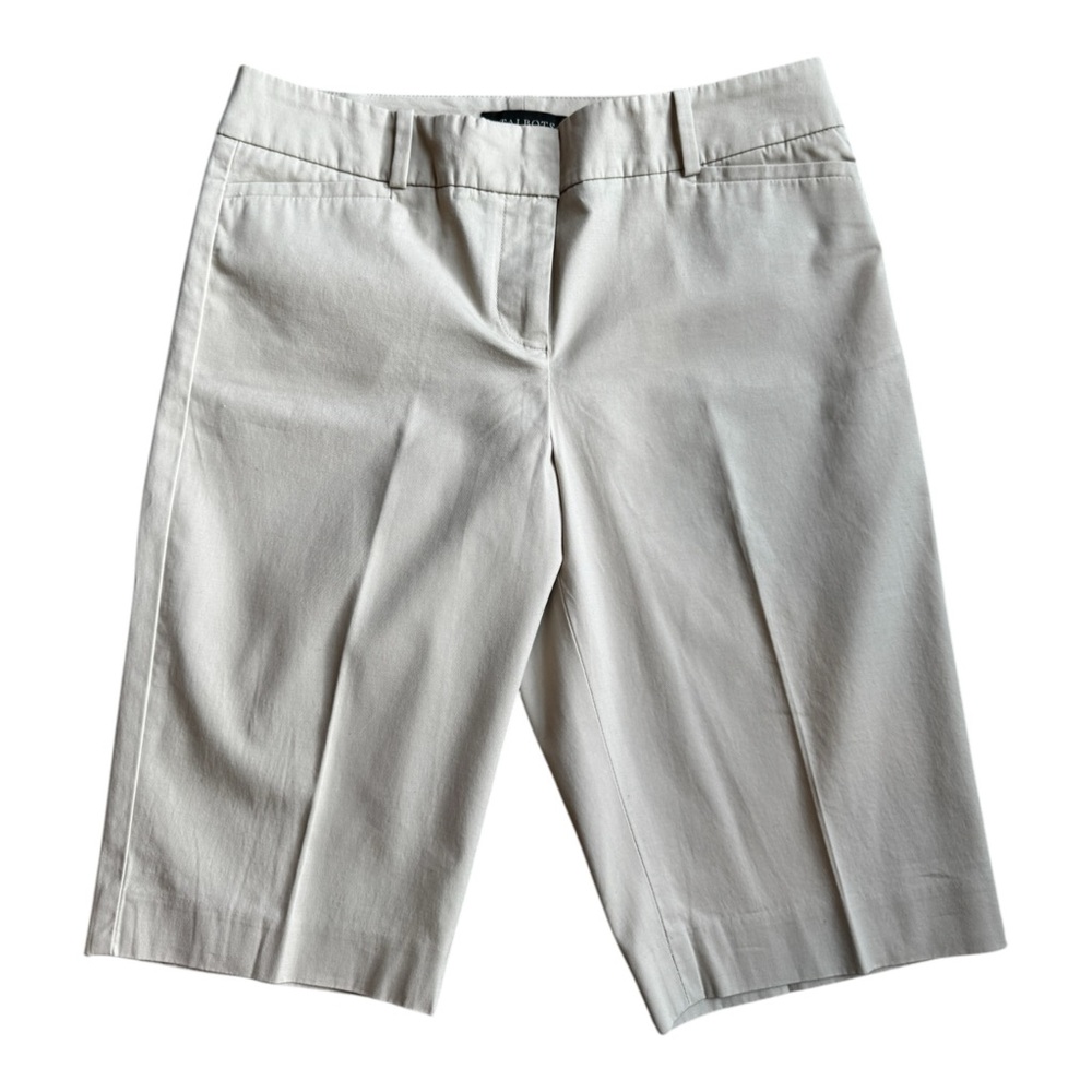 🩳 Talbots Petite Tailored Light Tan Bermuda Shorts Womens Size 2P